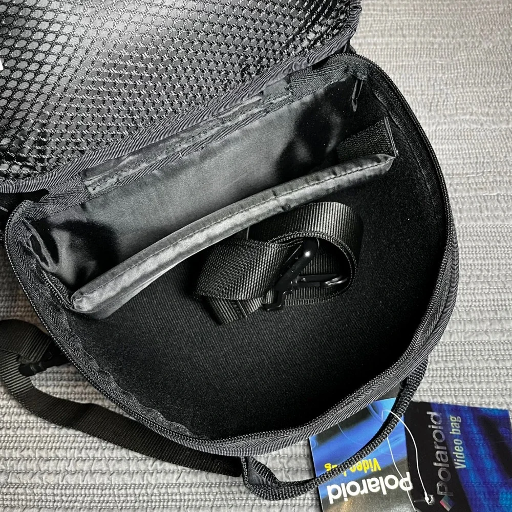 Vintage Polaroid Video Bag Camera Case Hardshell Padded Black NWT Retro Gear